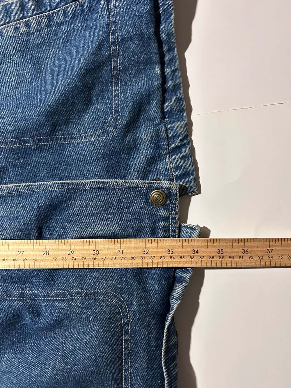 90s Vintage Only Denim Denim Chore Barn Jacket with Plaid Lining - Picture 10 of 12